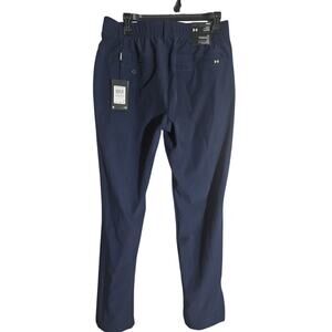 New Under Armour UA Drive Golf Pants Stretch Waist Mens 32x32 Navy Blue Straight